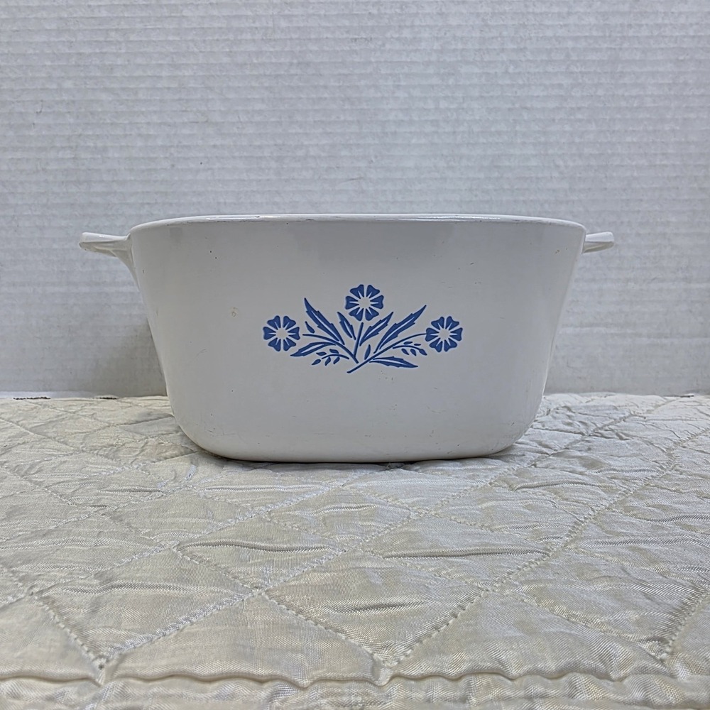 Corning Ware P-1¾-B 1.75 Quart Casserole‎ Bowl Blue Cornflower Pattern (NO Lid)